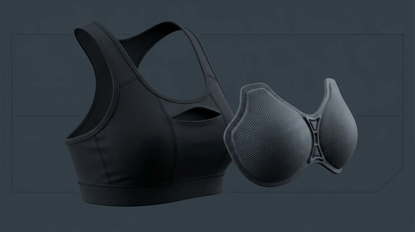 Compression top and moulded chest protector insert shown side by side